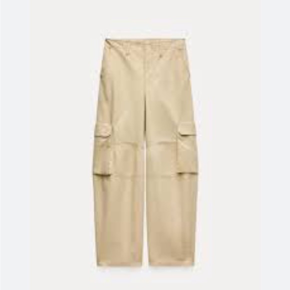 ZARA NWT ZW COLLECTION CARGO PANTS - Picture 4 of 8